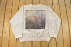 Vintage 1990s Deer Outdoors Crewneck Sweatshirt Men's XL