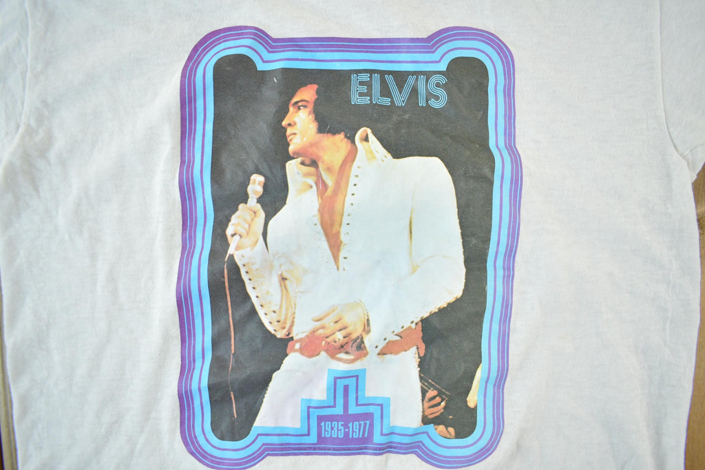 Vintage 1977 Elvis Presley Memorial Graphic T Shirt Men's XS-S