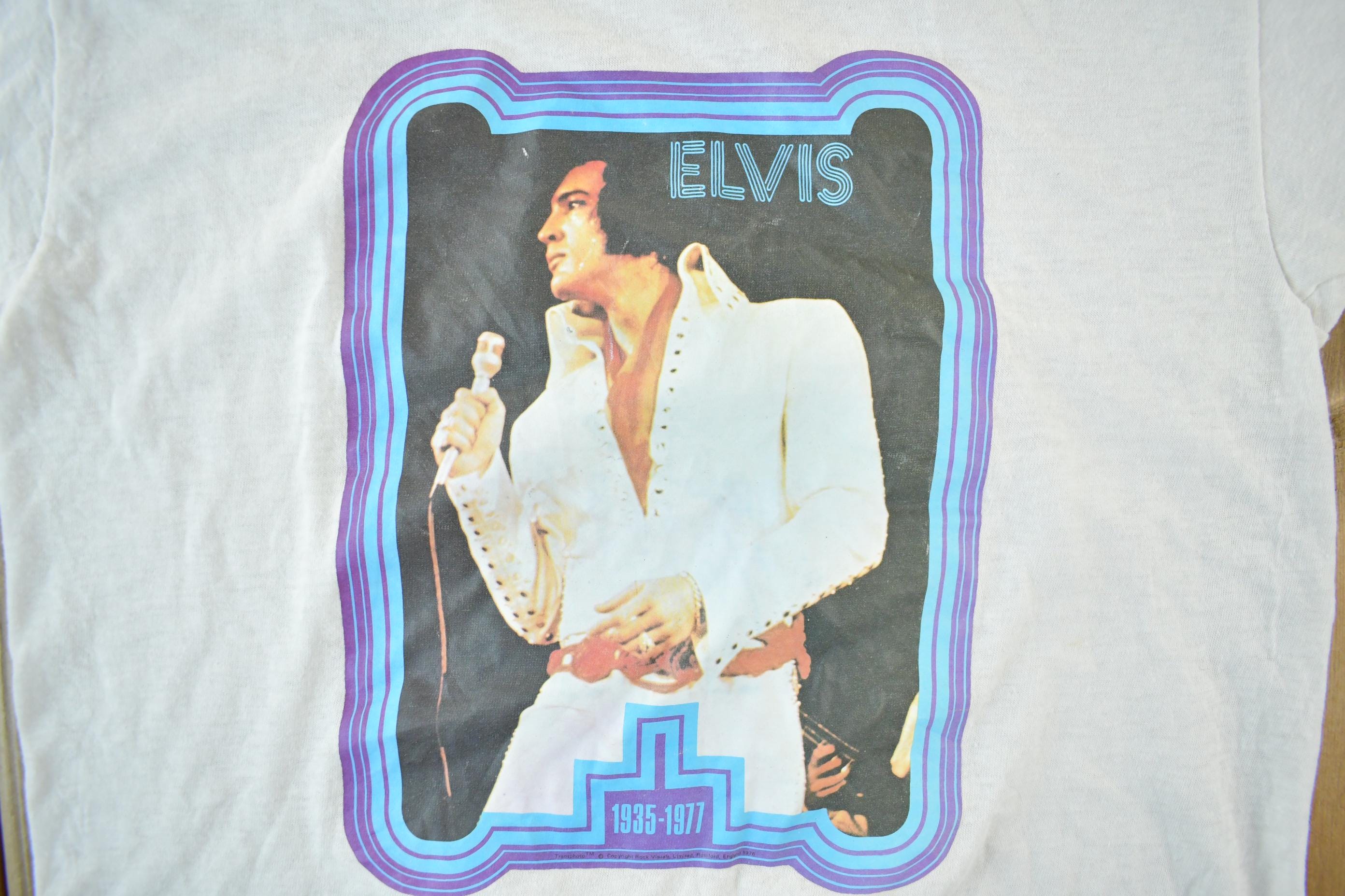 Vintage 1977 Elvis Presley Memorial Graphic T Shirt Men's XS-S