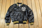 Vintage 1980s Swingster Pro King Lures Embroidered Snap Button Satin Jacket Made In USA