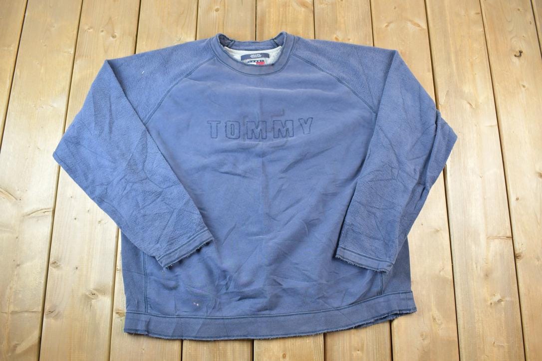 Vintage 1990s Tommy Jeans Ribbed Crew Neck Sweatshirt