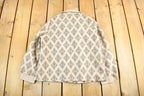 Vintage 1970's Argyle Pattern Button Up Shirt Women's Medium