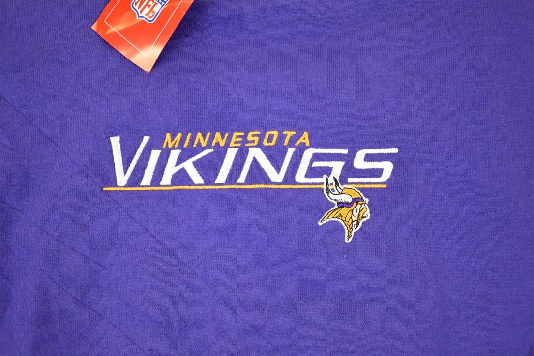 Vintage 1990s Deadstock Minnesota Vikings NFL Crewneck Sweatshirt Mens L
