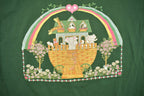 Vintage 1990s Cute Noahs Arc Animal Rainbow Heart Graphic T-Shirt