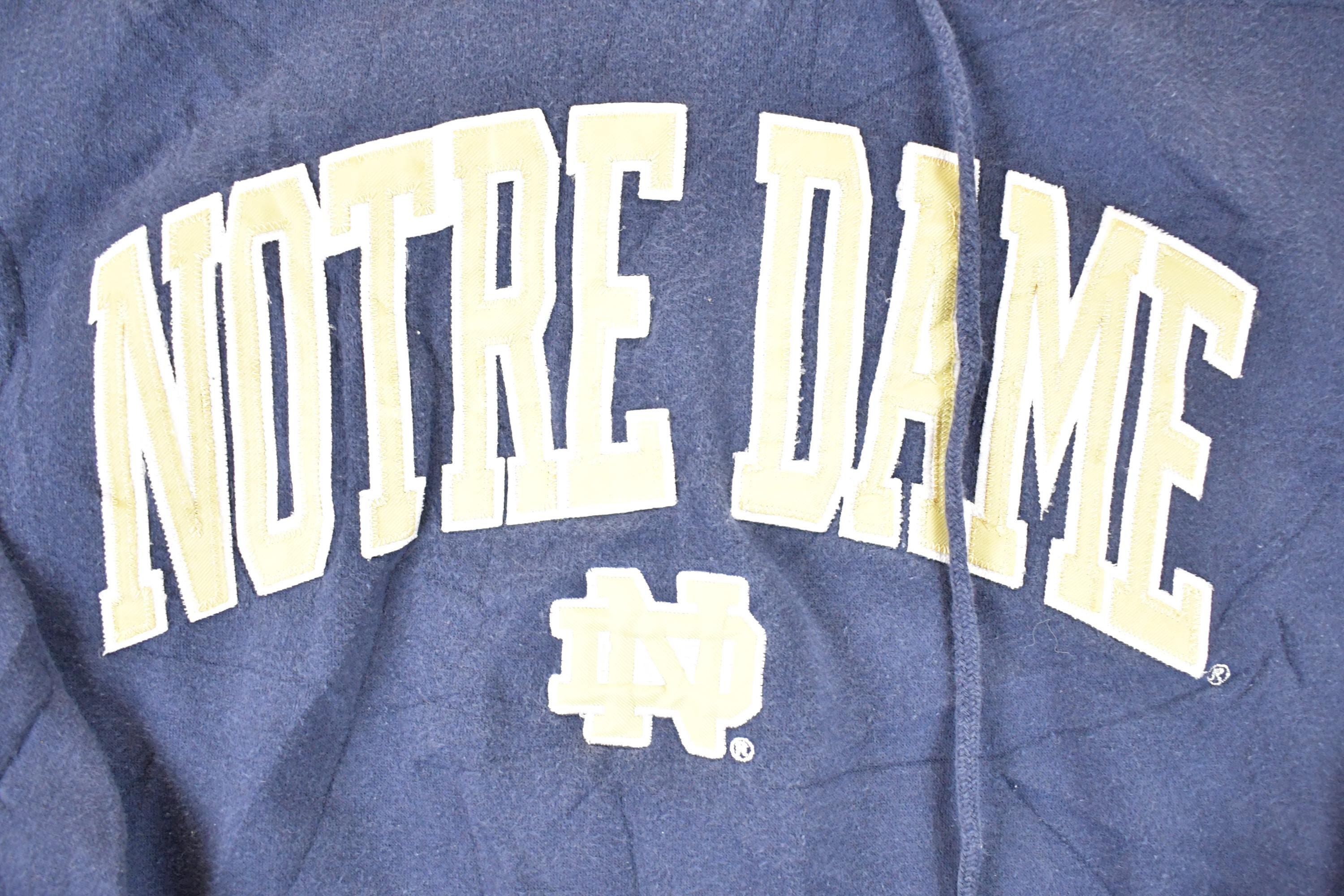Vintage 1990s Notre Dame University Hoodie Sweater Men's L