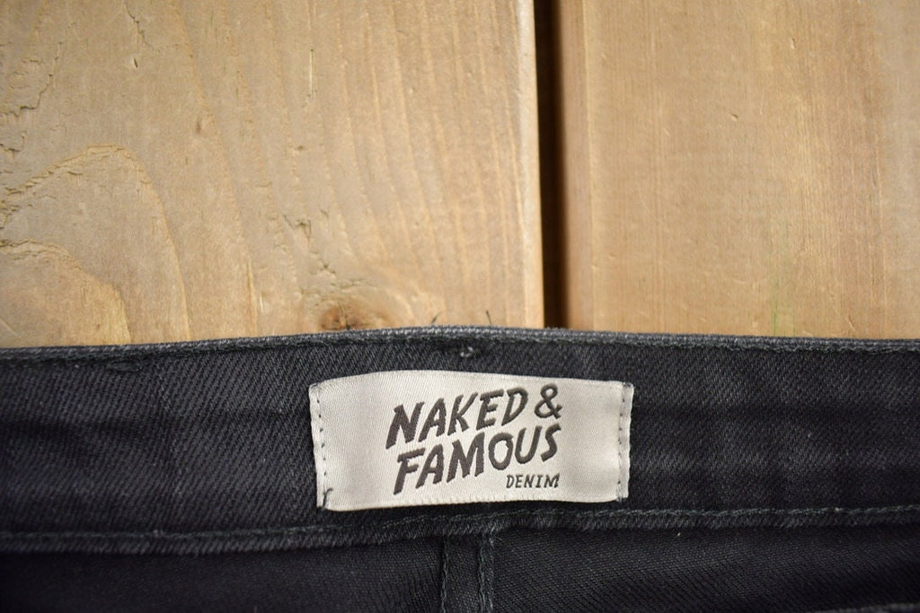Vintage Y2K Naked & Famous Black Jeans Size 31x31