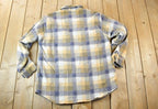 Vintage 1990's Woodsman Plaid Button Up Lined Western Shirt Made In USA