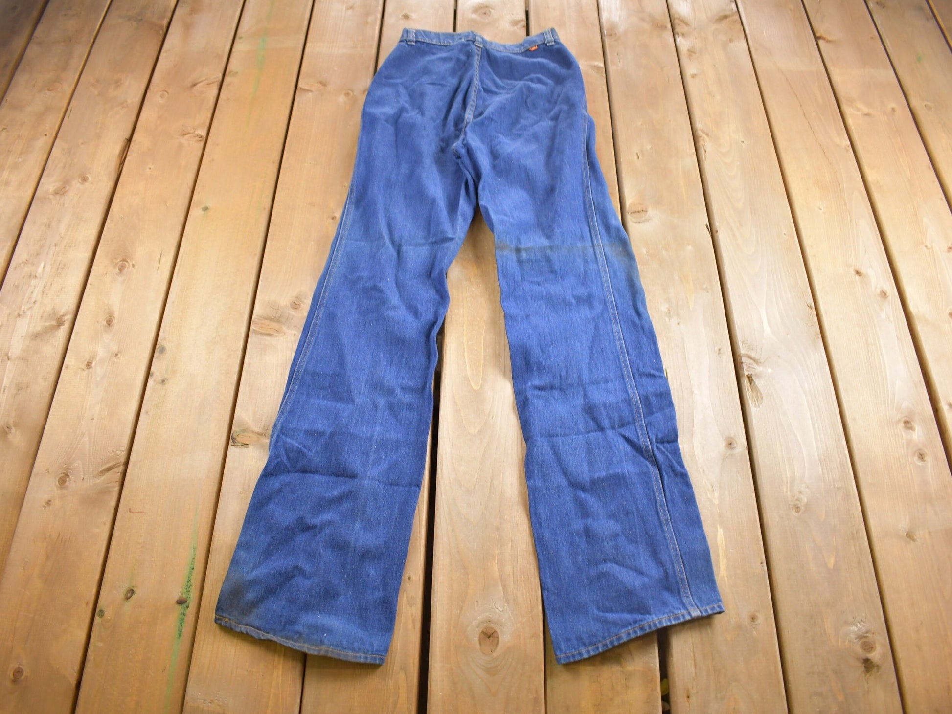 Vintage 1970s Levi's Orange Tab Embroidered Jeans Size 24 x 32