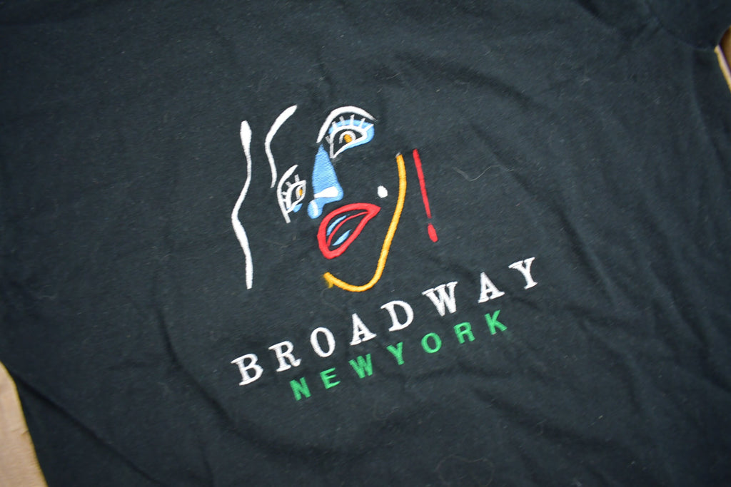 Vintage Y2K Broadway New York Embroidered T Shirt