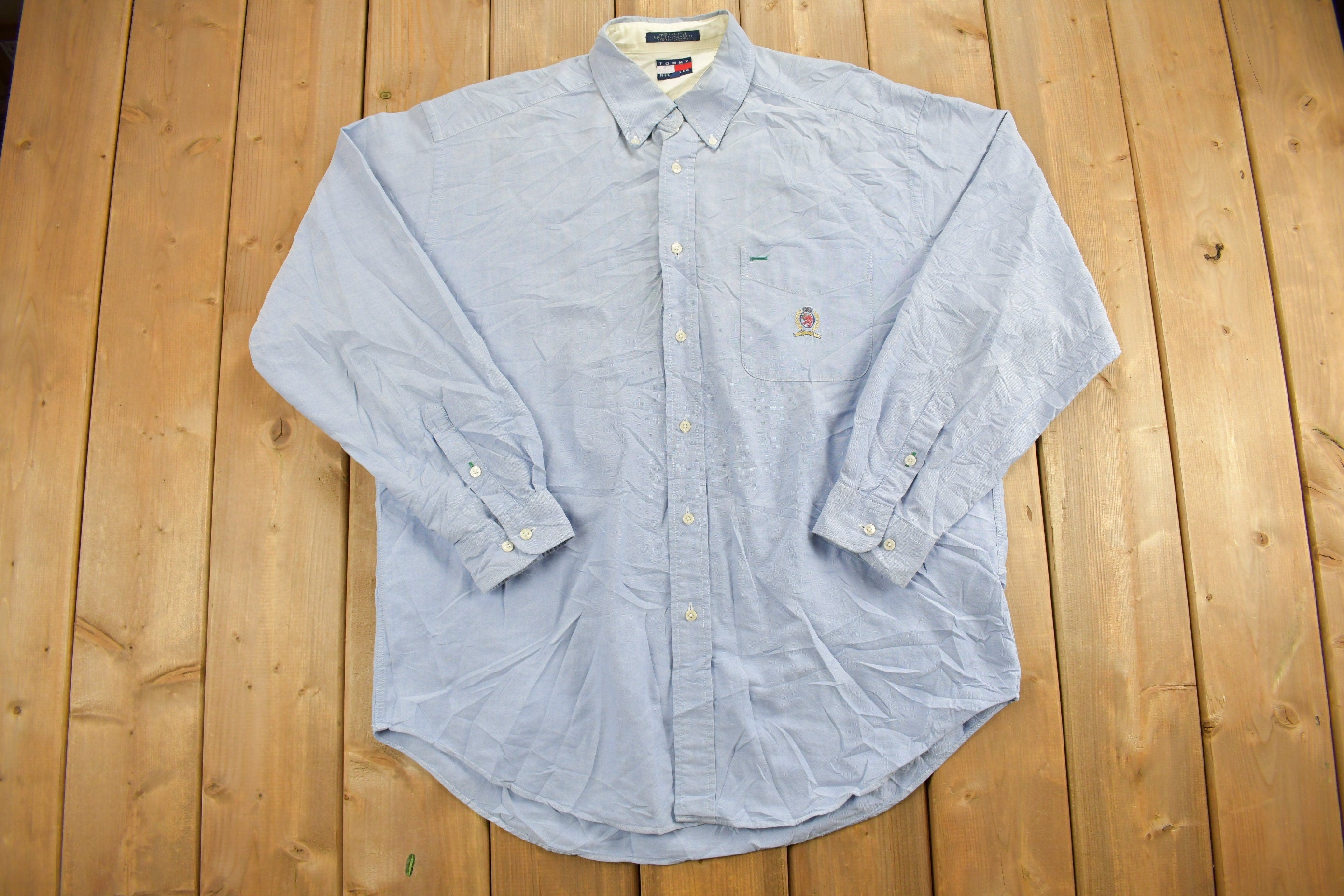Vintage 1990s Tommy Hilfiger Blank Button Up Shirt