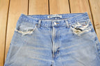 Vintage 1990s Harley Davidson Light Wash Denim Jeans Size 36 x 28