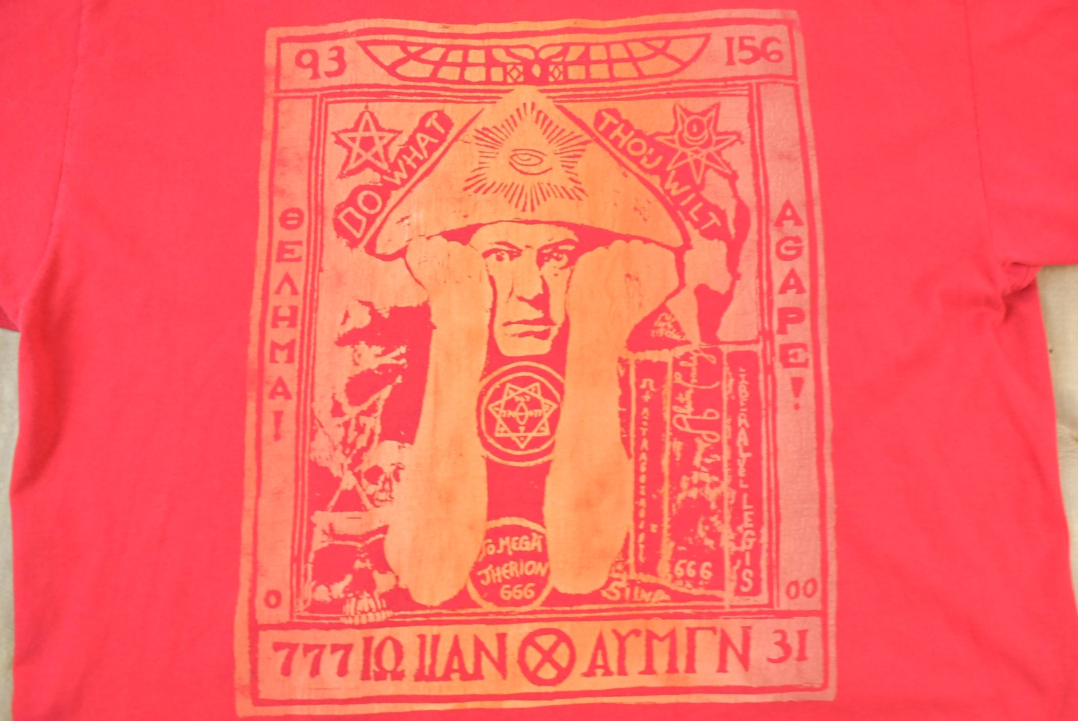 Vintage 1990s Alister Crowley Graphic T-Shirt