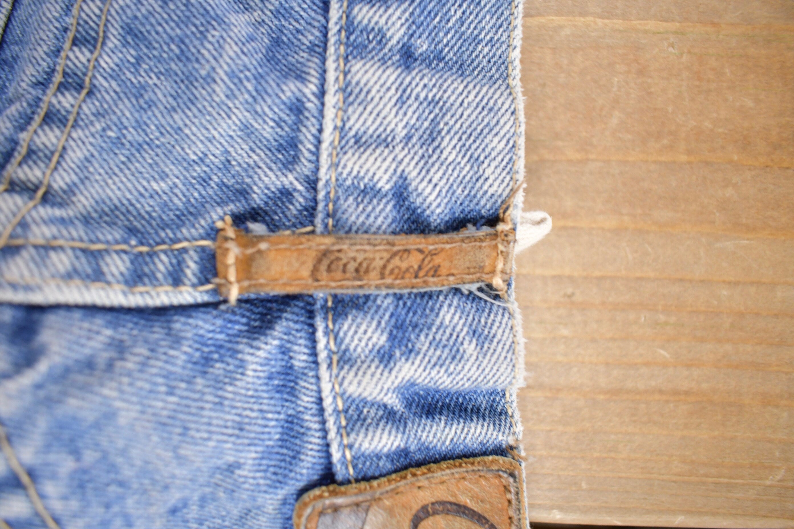 Vintage 1980s Coca Cola Denim Jeans Size 24 x 28