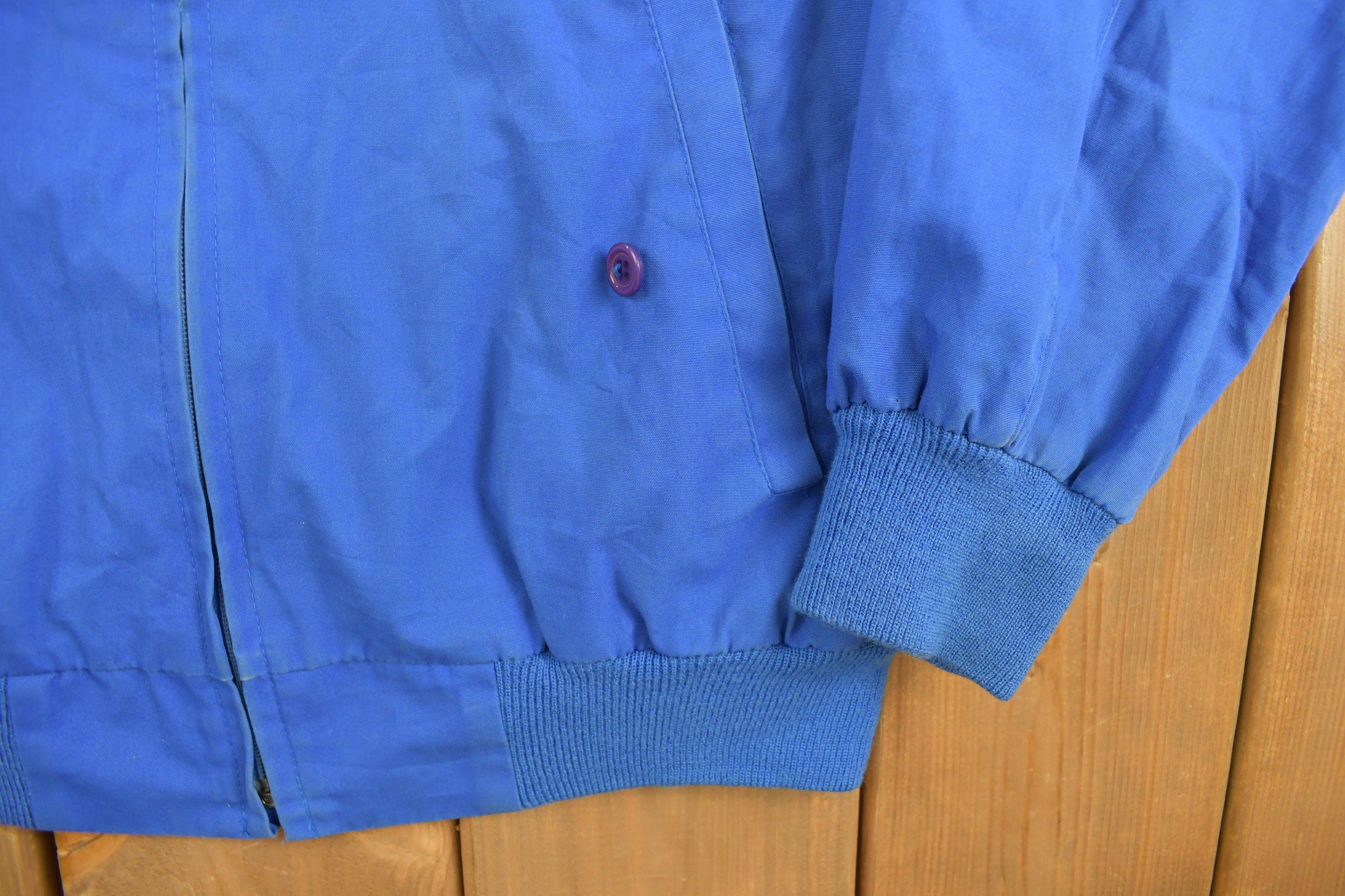 Vintage 1990s Foxland Blue Outerwear Harrington Jacket