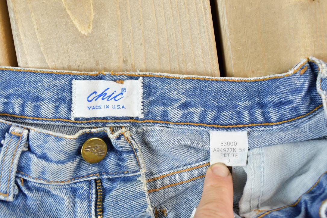 Vintage 1990s Chic Denim Jeans Size 26 x 27 Made In USA