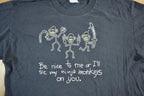 Vintage 1990s Ninja Monkeys Funny T-Shirt Men's Large