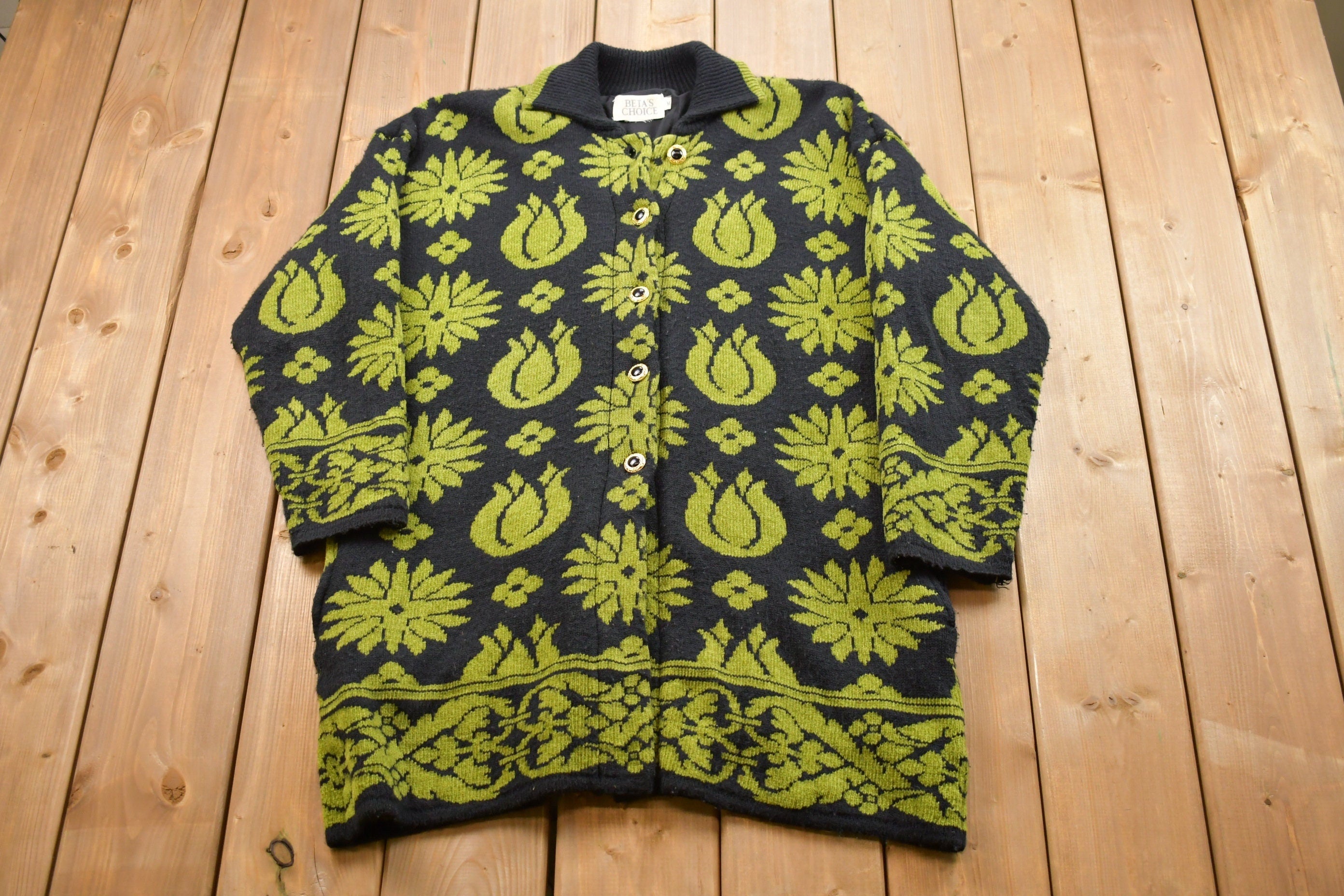 Vintage Knitted Beta's Choice Long Coat