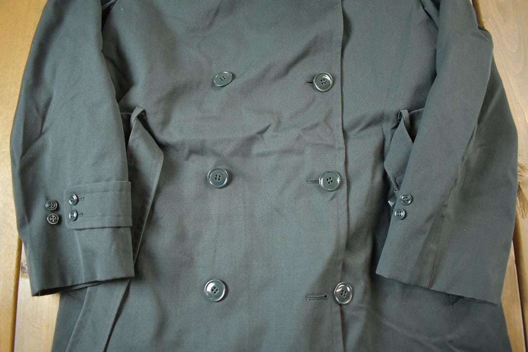 Vintage 1980s Redmans Full Length Trench Coat Made In USA