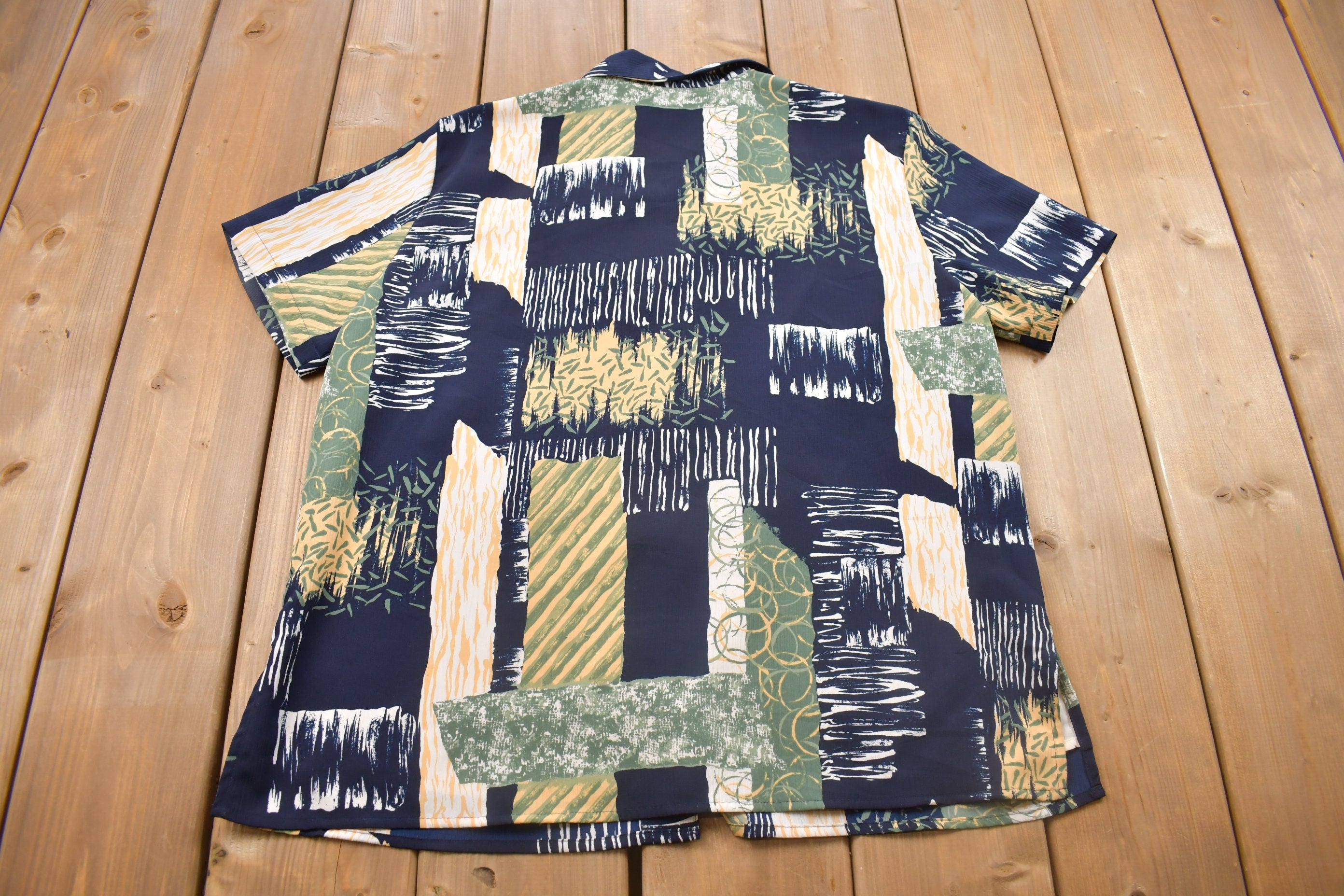Vintage 1990s Notations Button Up Short Sleeve Shirt