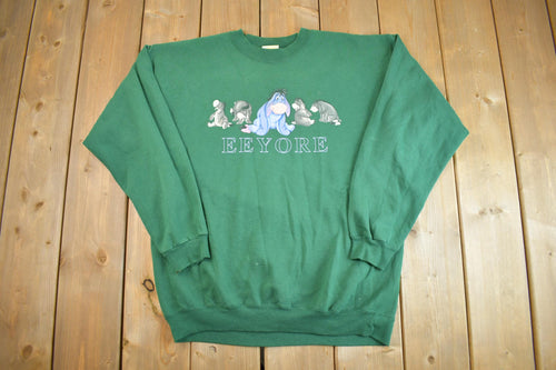 Vintage 1990s Green Eeyore Disney Crewneck - Medium
