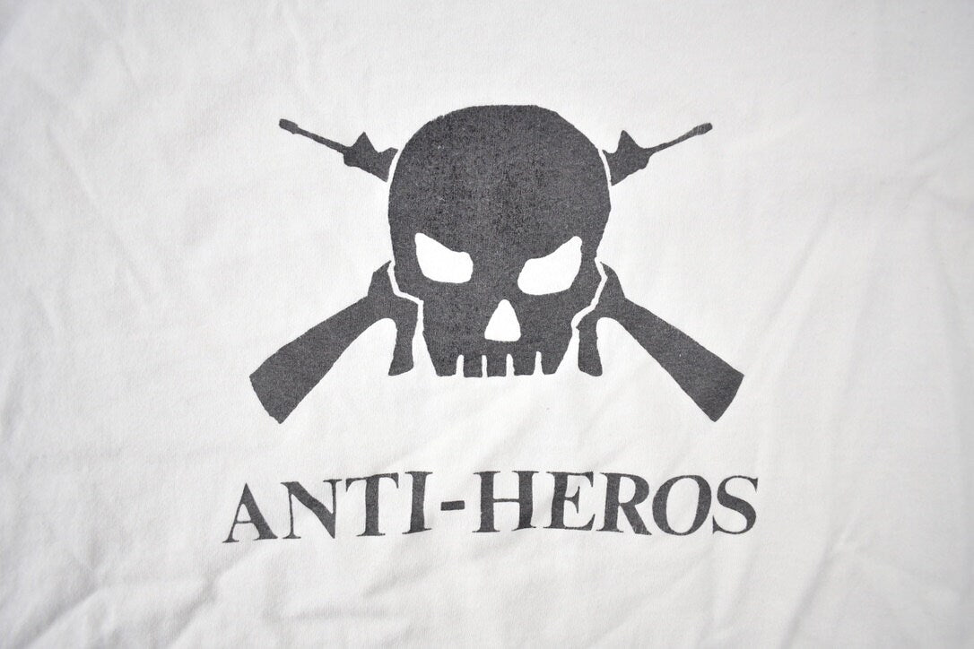Vintage 1990s Anti-Heros Single Stitch Graphic T Shirt Made In USA Size XL