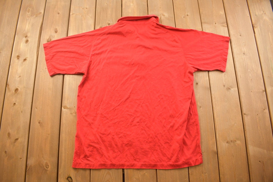 Vintage 1990s Naco Resort Club Travel Themed Collard Shirt