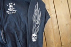 Vintage 1990s Sick Boy Motorcycles Zip Up Hoodie Sweatshirt
