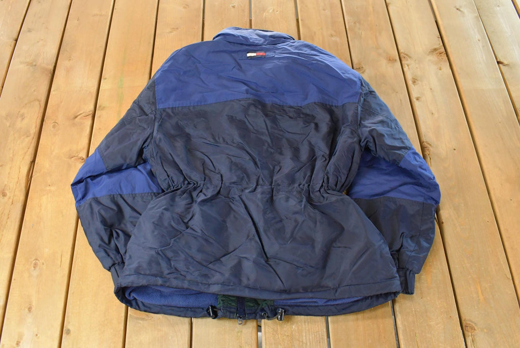 Vintage 1990s Tommy Hilfiger Full Zip Windbreaker Jacket Women's M  Embroidered  Streetwear  Vintage Tommy  90s Tommy  Cinched Waist