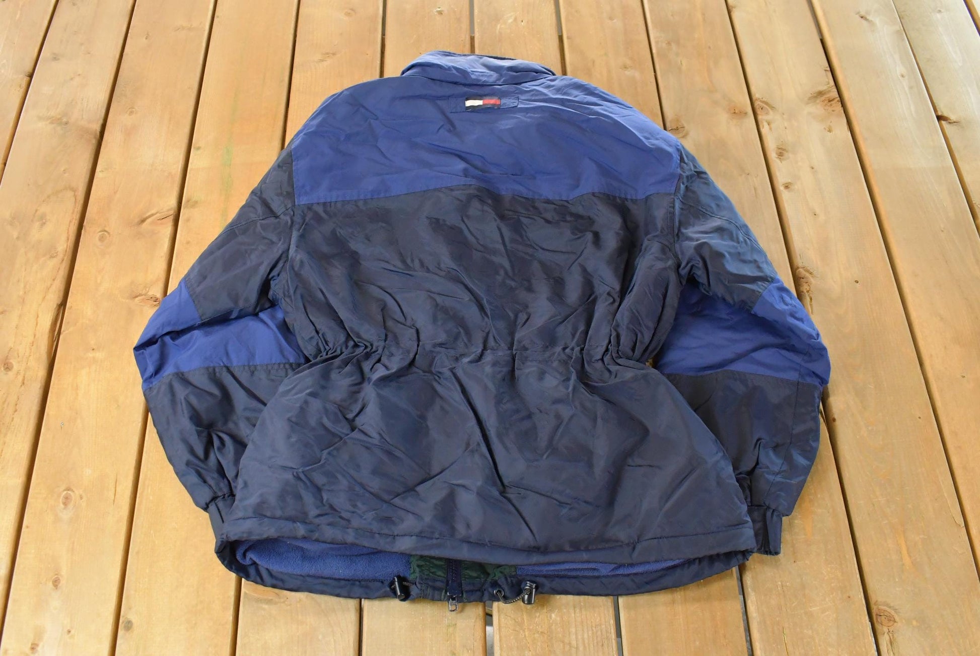 Vintage 1990s Tommy Hilfiger Full Zip Windbreaker Jacket Women's M  Embroidered  Streetwear  Vintage Tommy  90s Tommy  Cinched Waist