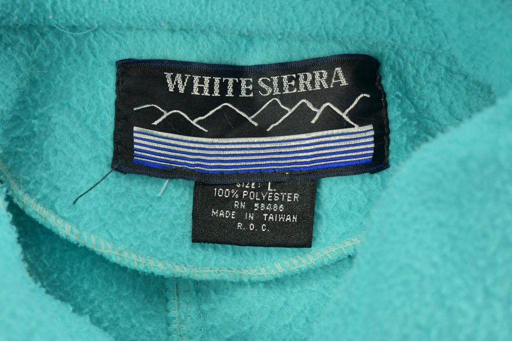 Vintage 1990s White Sierra Full Zip Up Fleece Sweater