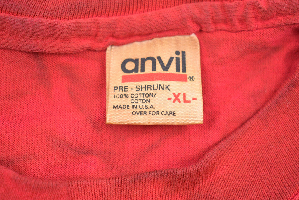 Vintage 1990s Anvil Giraffe All Over Print Graphic T Shirt