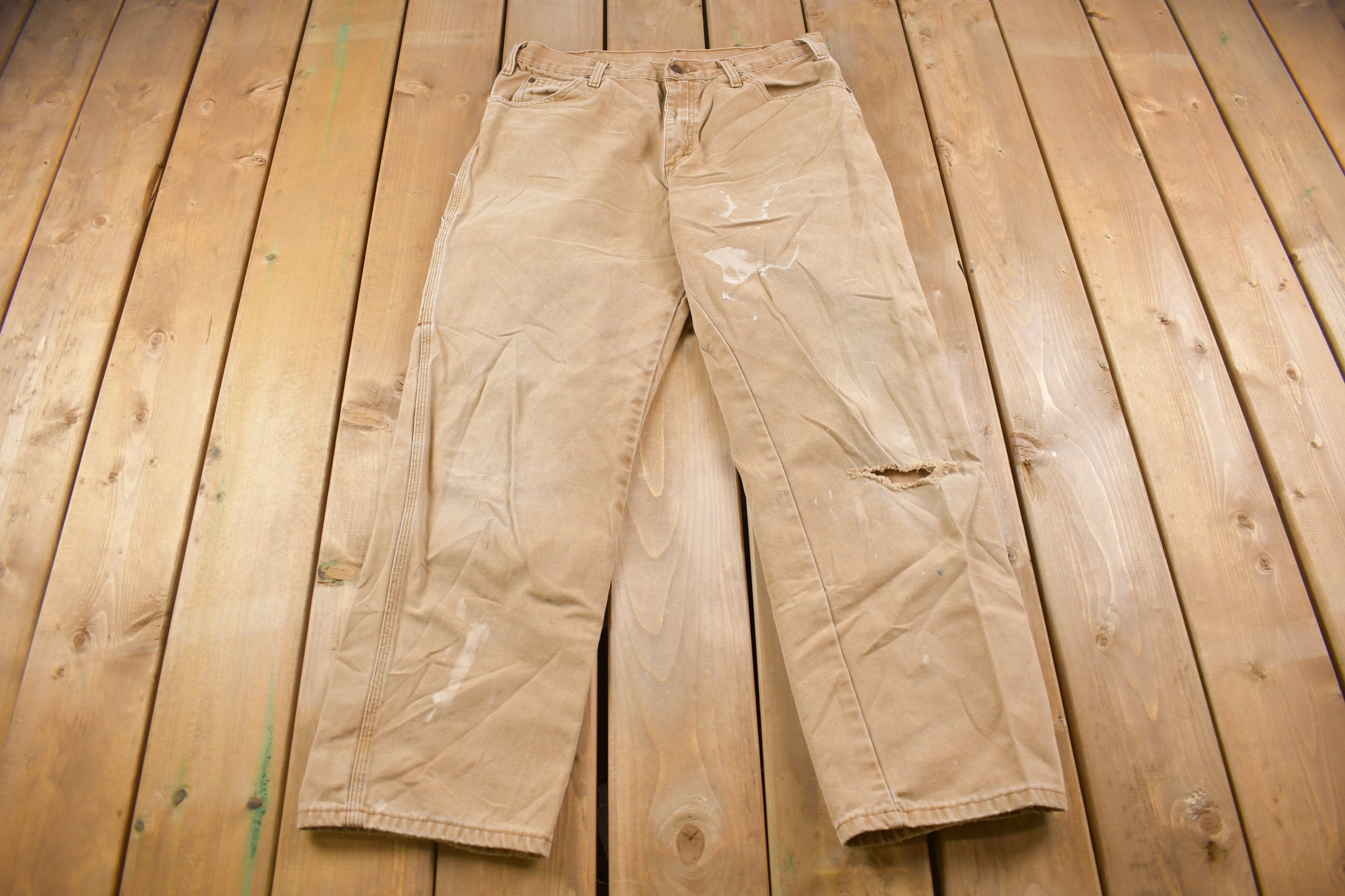 Vintage 1990's Dickies Painter Pants 33 x 30  American Vintage  Work Pants  Distressed Vintage  Streetwear Fashion  Vintage Pants