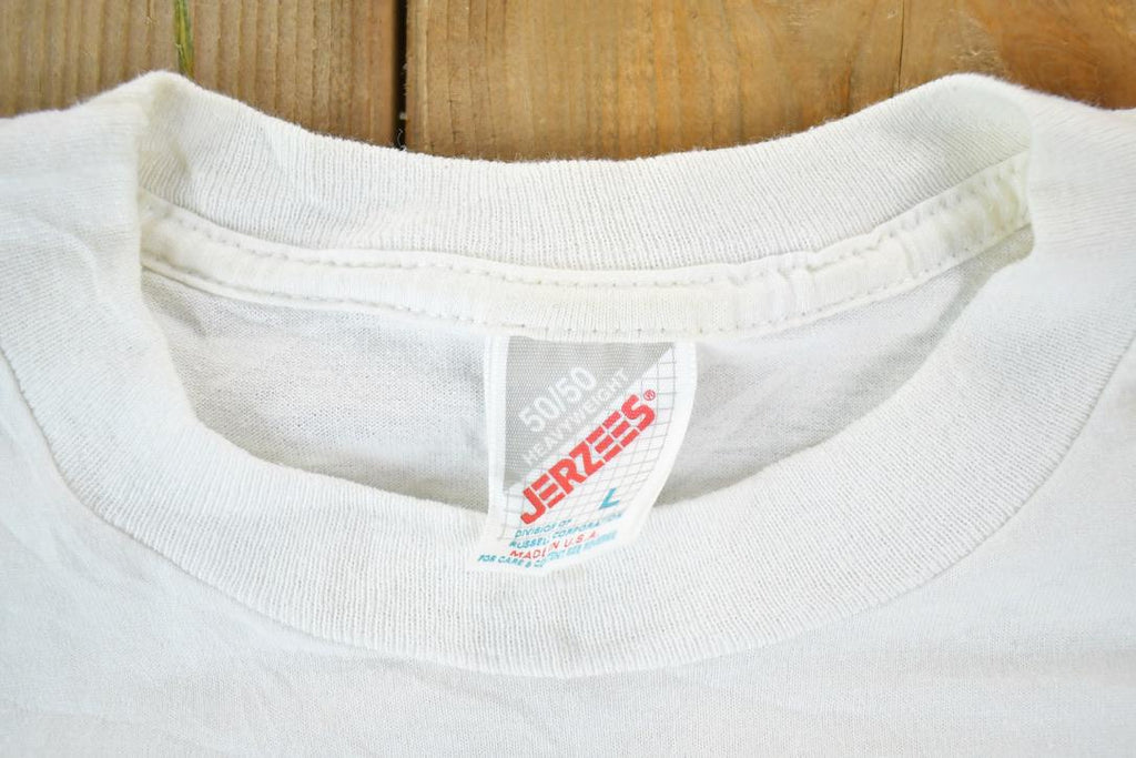 Vintage 1990s Nursing Jerzees Souvenir Single Stitch Graphic Print T-Shirt Made In USA