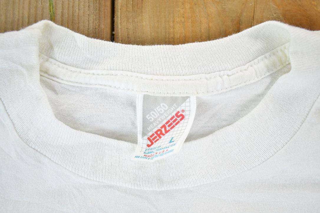 Vintage 1990s Nursing Jerzees Souvenir Single Stitch Graphic Print T-Shirt Made In USA
