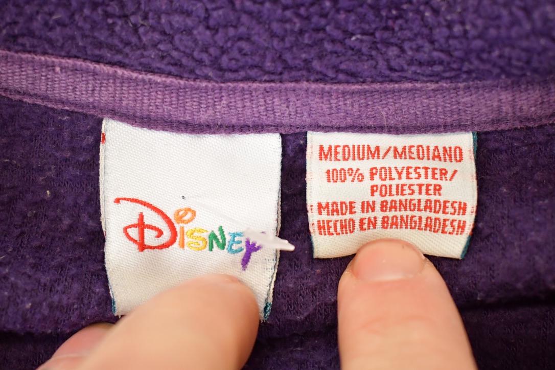 Vintage 1990s Disney Eeyore Winnie The Pooh Fleece Quarter Zip Sweater Women's M / Vintage Mickey Mouse Sweatshirt / Cartoon Sweater