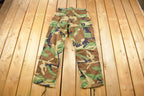 Vintage Army Woodland Camouflage Cargo Pants Size 34 x 30