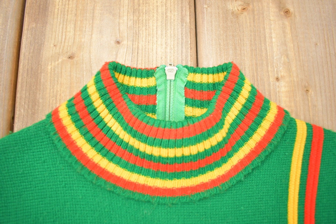 Vintage 1970s Zip Up Shirt Dress