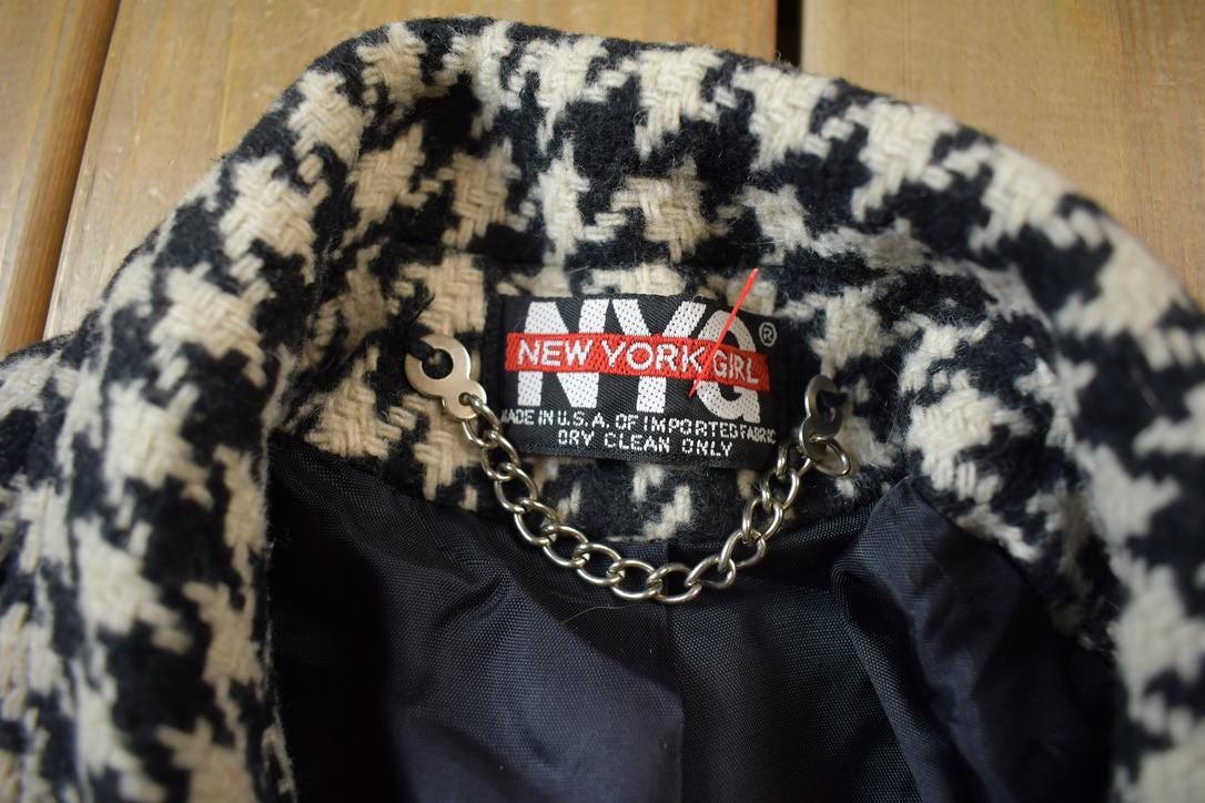 Vintage 1990s New York Girl Houndstooth Women's Blazer