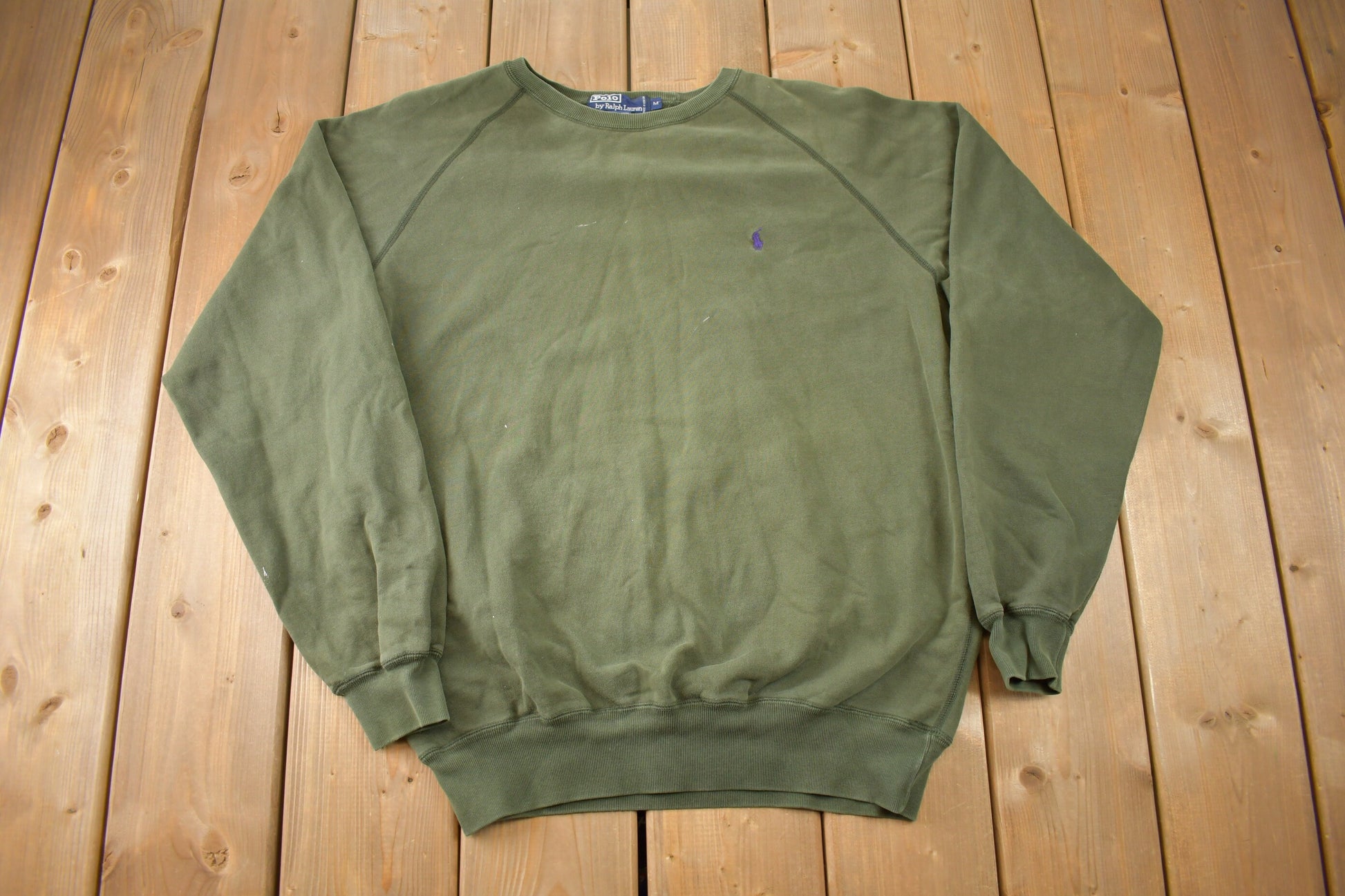 Vintage 1990s Polo Ralph Lauren Raglan Crewneck Sweatshirt