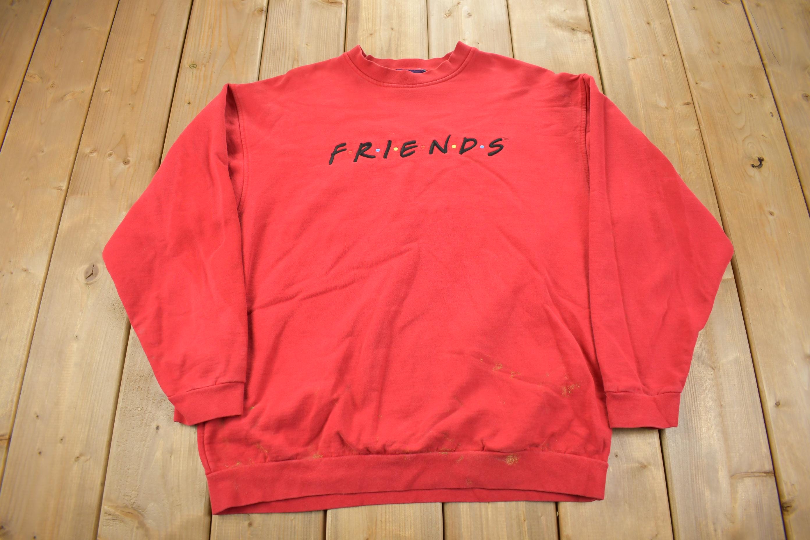 Vintage 2004 Friends TV Promo Embroidered Crewneck Sweatshirt