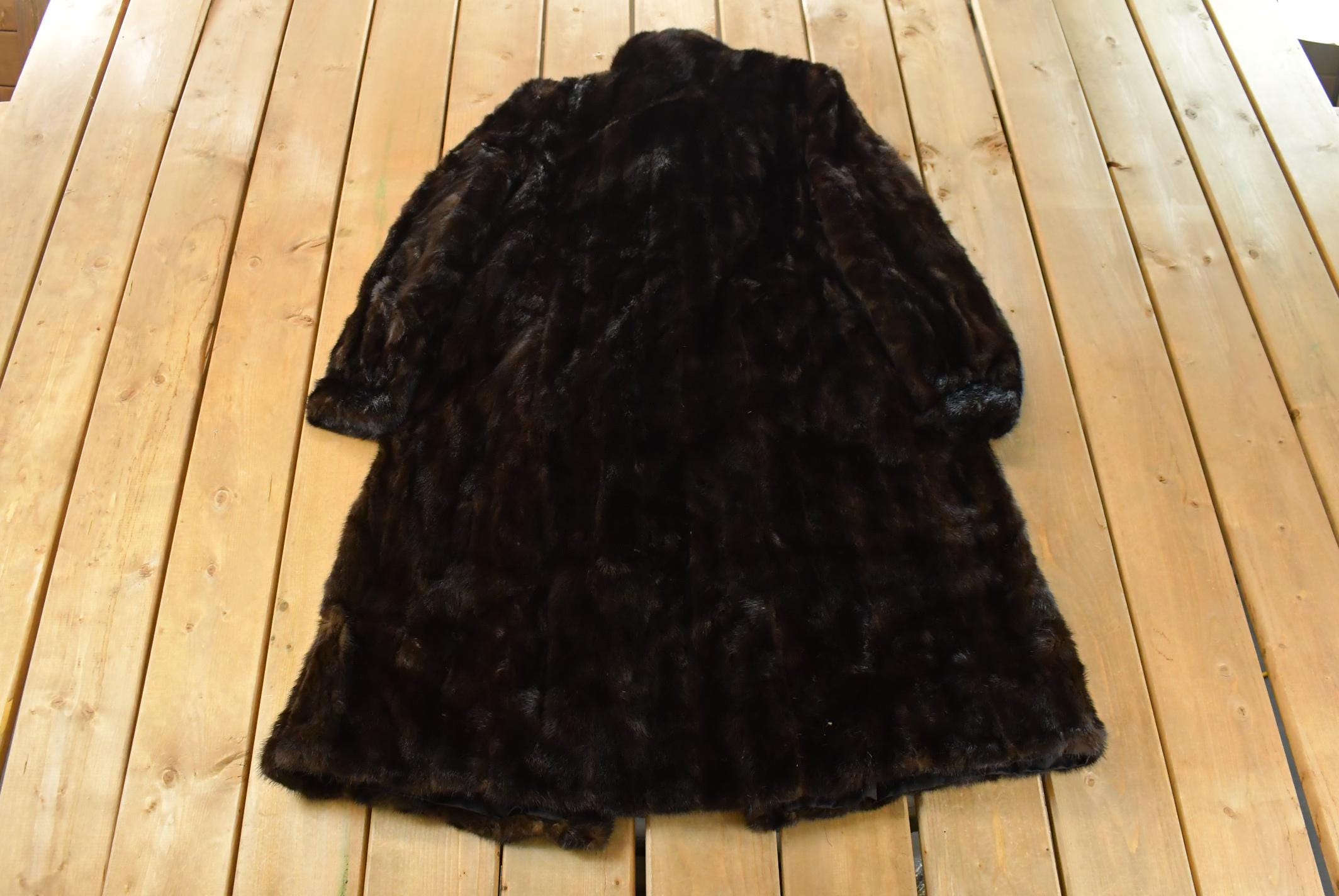 Vintage 1970s Blackglama Full Length Black Mink Fur Coat Adult M  70s Fur Jacket  Authentic Fur  True Vintage  Dark Ranch Mink