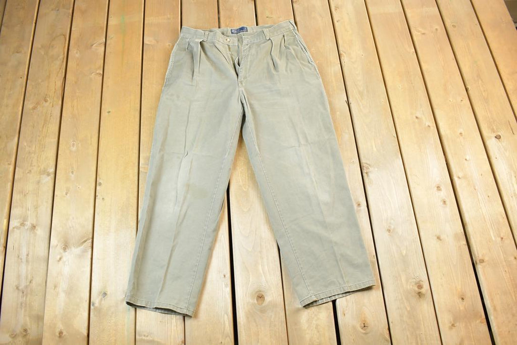 Vintage 1990s Ralph Lauren Polo Chino Khakis Size 32 Made In USA