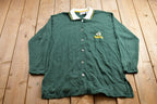 Vintage 1990s Green Bay Packers NFL Button Up Collared Sweatshirt