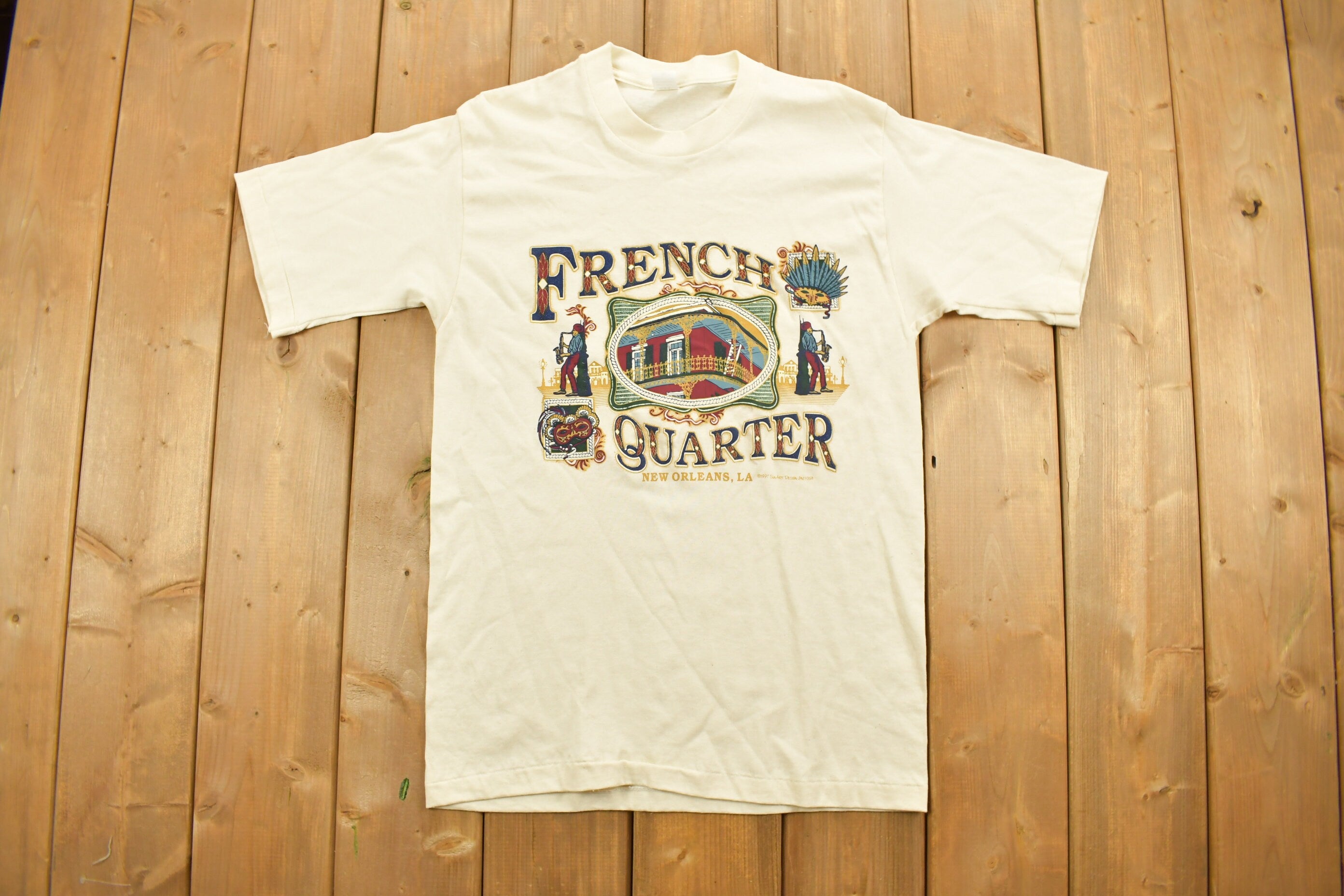 Vintage 1990s New Orleans French Quarter Souvenir T Shirt