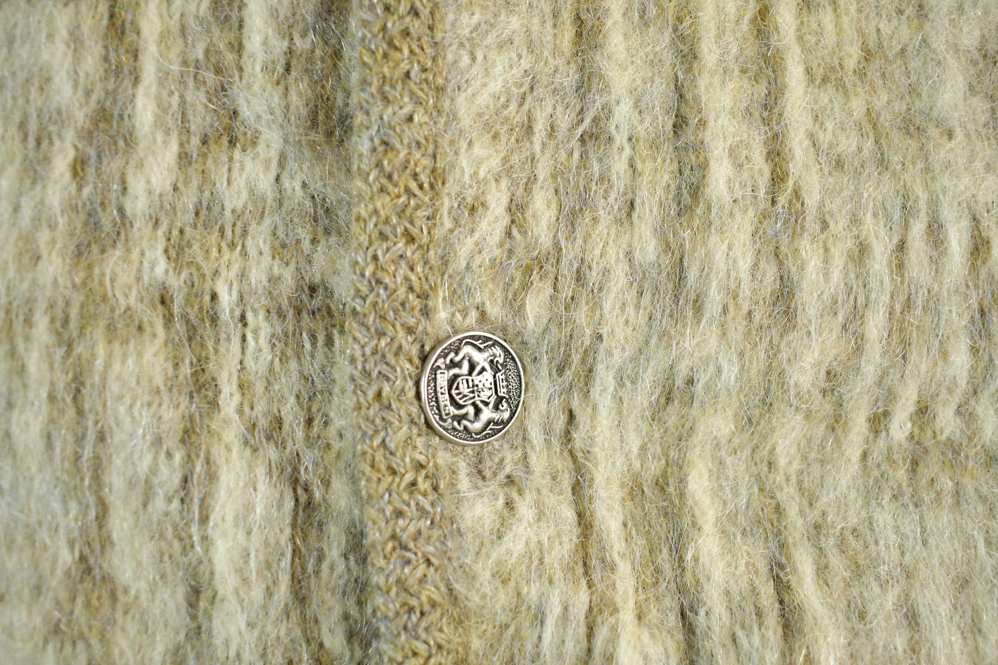 Vintage 1960s Jantzen Mohair Wool Grunge Knit Cardigan Sweater Adult Medium