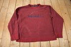 Vintage 1990s Timberland Embroidered Fleece Crewneck Sweater