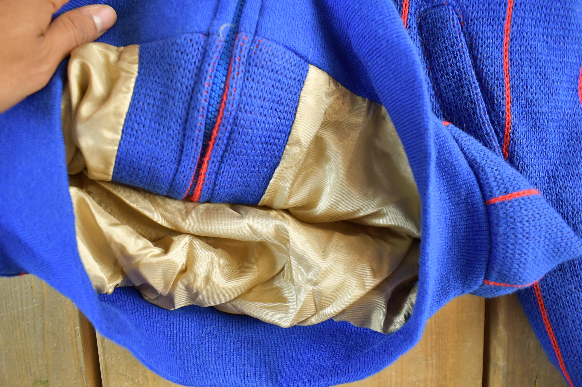 Vintage 1980s New York Giants NFL Cliff Engle Knit Full Zip Sweater Jacket Men's Medium / 80s NFL Football / Sportswear / Made in USA