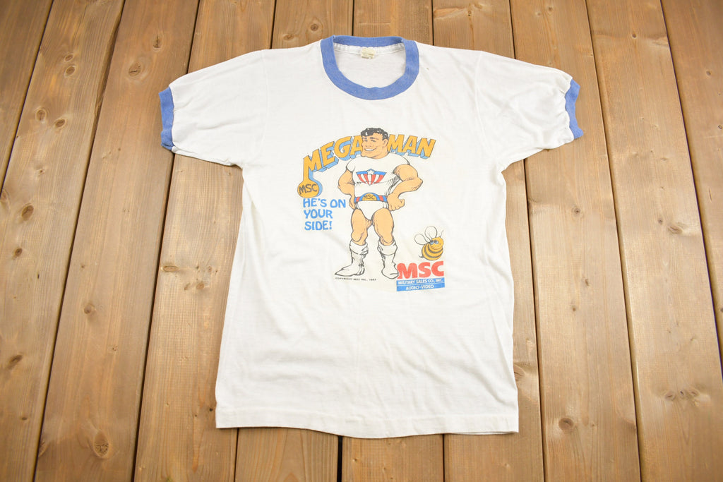 Vintage 1983 Mega Man MSC Ringer T-Shirt