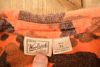 Vintage 1990s Woolrich Orange Camo Button Up Flannel Shirt Men's L