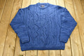 Vintage 1990's 3D Cable Knit 100% Wool Sweater